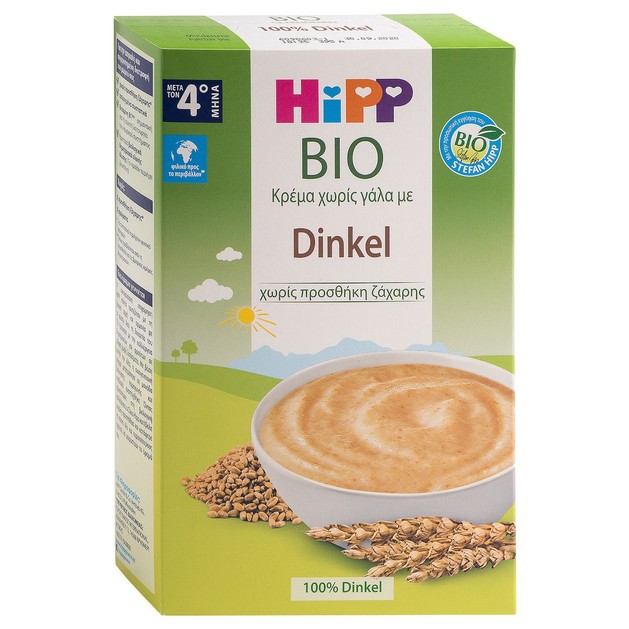 Hipp Bio Κρέμα Χωρίς Γάλα με Dinkel Από τον 4ο Μήνα 200gr Hipp Bio Κρέμα Χωρίς Γάλα με Dinkel Από τον 4ο Μήνα 200gr