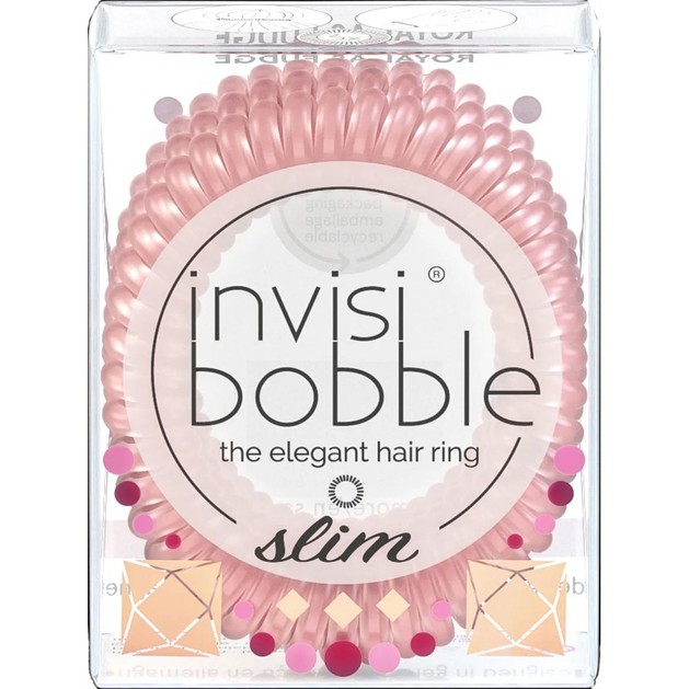 Invisibobble Slim British Royal Ροζ Χρυσό 3 Τεμάχια Invisibobble Slim British Royal Ροζ Χρυσό 3 Τεμάχια