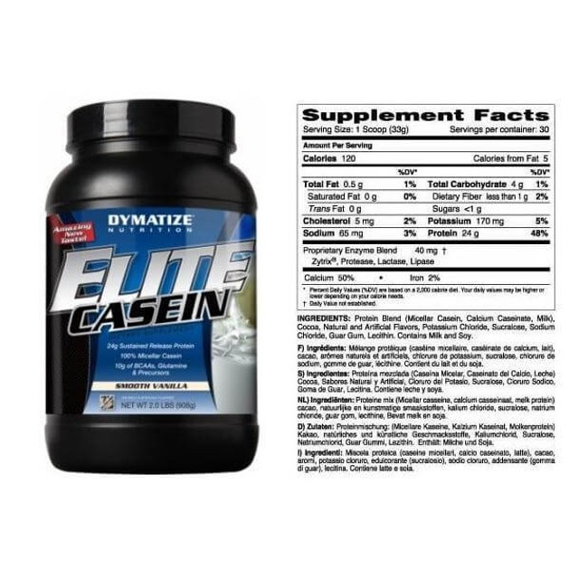 Dymatize Elite Casein Πρωτεΐνη Καζεΐνης Αργής Αφομοίωσης 908gr Dymatize Elite Casein Πρωτεΐνη Καζεΐνης Αργής Αφομοίωσης 908gr