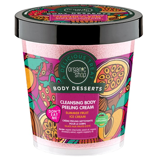 Organic Shop Body Desserts Summer Fruits Ice Cream Cleansing Body Peeling Cream 450ml Organic Shop Body Desserts Summer Fruits Ice Cream Cleansing Body Peeling Cream 450ml
