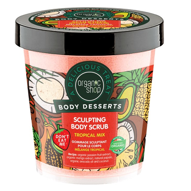Organic Shop Body Desserts Tropical Mix Sculpting Body Scrub 450ml Organic Shop Body Desserts Tropical Mix Sculpting Body Scrub 450ml