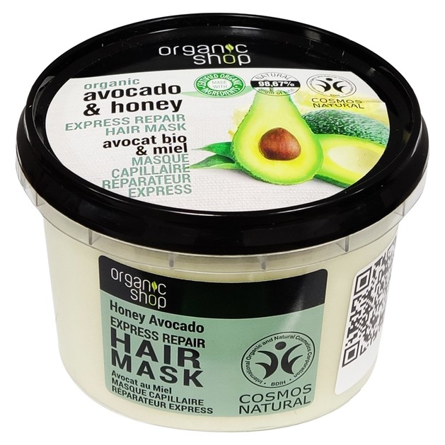 Organic Shop Honey & Avocado Express Repair Hair Mask 250ml Organic Shop Honey & Avocado Express Repair Hair Mask 250ml