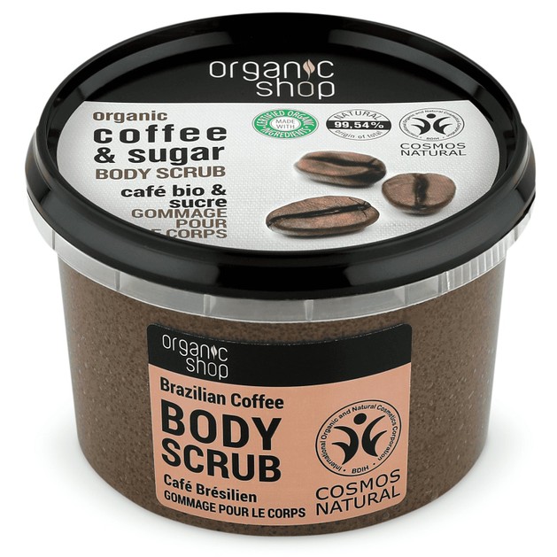 Organic Shop Coffee & Sugar Softening Scrub 250ml Organic Shop Coffee & Sugar Softening Scrub 250ml