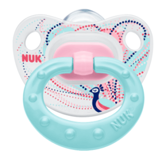 NUK Classic Happy Days σιλικόνης με κρίκο, μεγέθη 1-3 NUK Classic Happy Days σιλικόνης με κρίκο, μεγέθη 1-3
