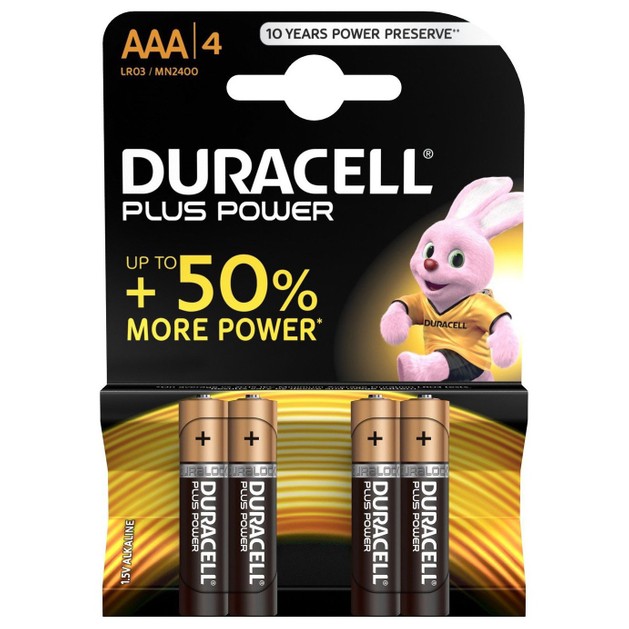 Duracell Plus Power Αλκαλικές Μπαταρίες ΑΑΑ 4τμχ Duracell Plus Power Αλκαλικές Μπαταρίες ΑΑΑ 4τμχ