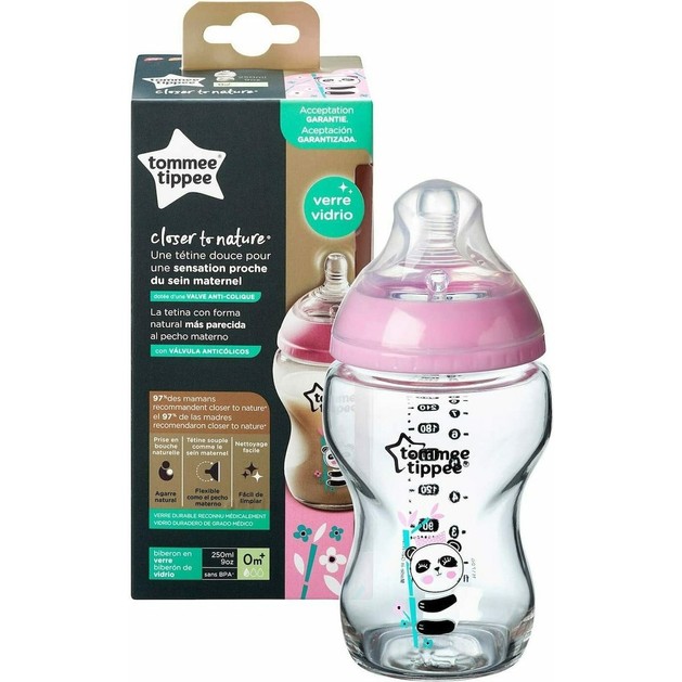 Tommee Tippee Closer to Nature Glass Baby Bottle 0m+ Κωδ 422706, 250ml Tommee Tippee Closer to Nature Glass Baby Bottle 0m+ Κωδ 422706, 250ml