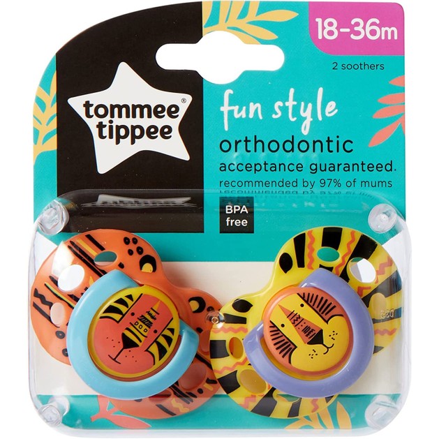 Tommee Tippee Fun Style Orthodontic Soothers 18-36m Κωδ 433472, 2 Τεμάχια Tommee Tippee Fun Style Orthodontic Soothers 18-36m Κωδ 433472, 2 Τεμάχια