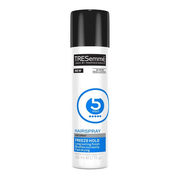 TRESemme Hairspray Freeze Hold 5 Fine Spray Λακ για Πολύ Δυνατό Κράτημα & Εντυπωσιακά Χτενίσματα που Διαρκούν 250ml TRESemme Hairspray Freeze Hold 5 Fine Spray Λακ για Πολύ Δυνατό Κράτημα & Εντυπωσιακά Χτενίσματα που Διαρκούν 250ml