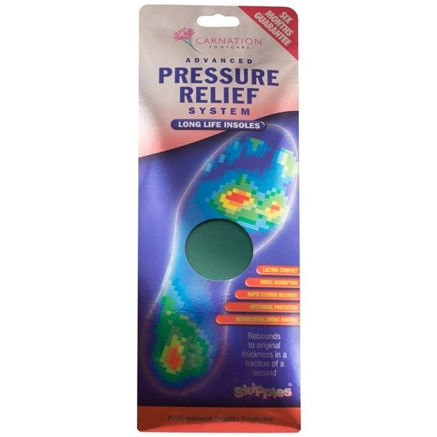 Carnation Advanced Pressure Relief Insoles Αντιμικροβιακοί Πάτοι Απορρόφησης Κραδασμών 1 ζευγάρι Carnation Advanced Pressure Relief Insoles Αντιμικροβιακοί Πάτοι Απορρόφησης Κραδασμών 1 ζευγάρι
