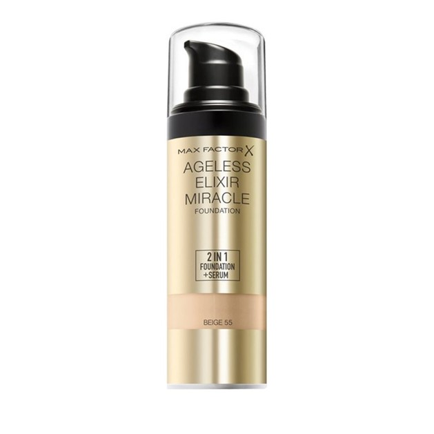MAX FACTOR Ageless Elixir 2in1 Foundation+Serum 55 Beige 30ml MAX FACTOR Ageless Elixir 2in1 Foundation+Serum 55 Beige 30ml
