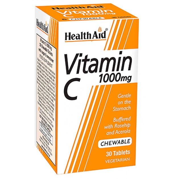 Health Aid Vitamin C 1000mg 30 Chewable Tabs Health Aid Vitamin C 1000mg 30 Chewable Tabs