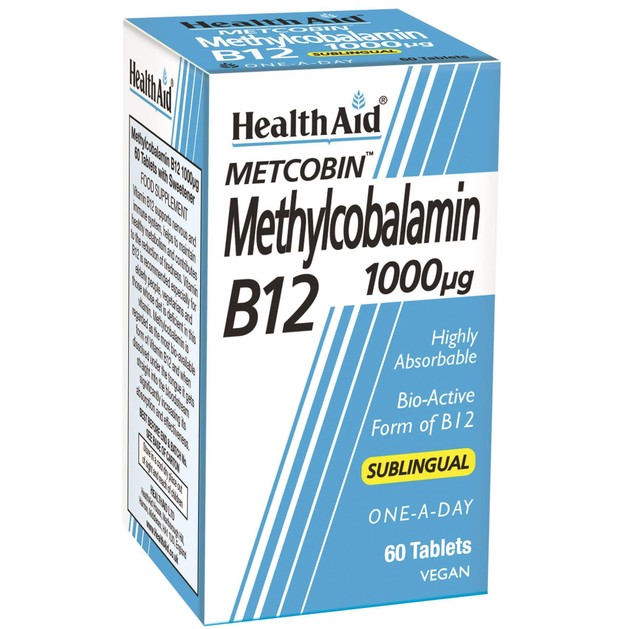Health Aid Metcobin Methylcobalamin B12 1000μg 60tabs Health Aid Metcobin Methylcobalamin B12 1000μg 60tabs