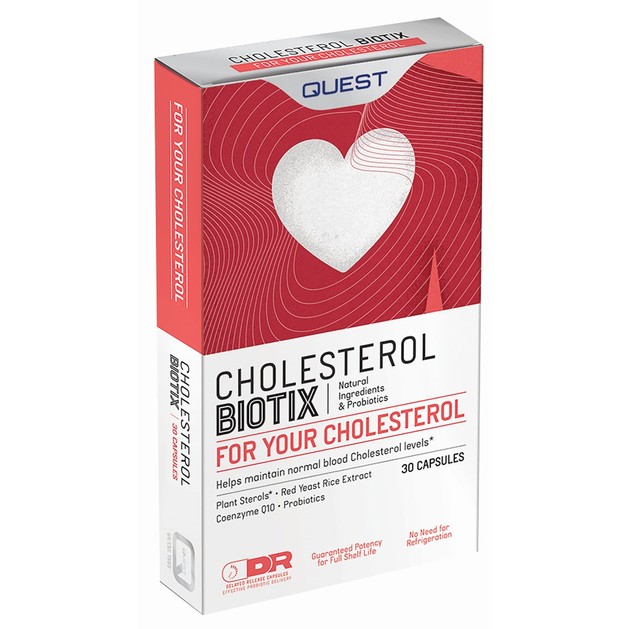 Quest Cholesterol Biotix Συμπλήρωμα Διατροφής Συμβάλλει στον Έλεγχο της Χοληστερόλης στο Αίμα 30caps Quest Cholesterol Biotix Συμπλήρωμα Διατροφής Συμβάλλει στον Έλεγχο της Χοληστερόλης στο Αίμα 30caps