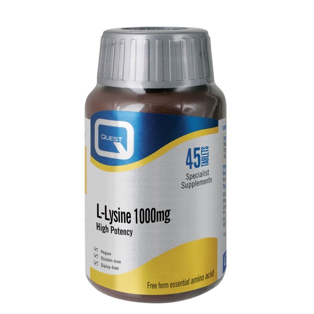 Quest L-Lysine 1000mg High Potency 45tabs Quest L-Lysine 1000mg High Potency 45tabs