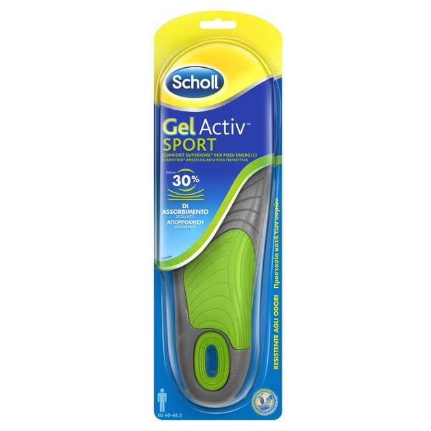 Scholl Gelactiv Sport Ανατομικοί Πάτοι για Αθλητικά Παπούτσια για Άνδρες One Size 1 Ζευγάρι Scholl Gelactiv Sport Ανατομικοί Πάτοι για Αθλητικά Παπούτσια για Άνδρες One Size 1 Ζευγάρι