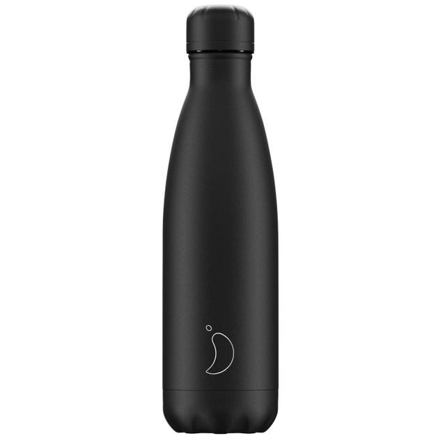 Chilly\'s Bottle Monochrome Edition All Black Ανοξείδωτο Θερμός σε Μαύρο Ματ Χρώμα 500ml Chilly\'s Bottle Monochrome Edition All Black Ανοξείδωτο Θερμός σε Μαύρο Ματ Χρώμα 500ml