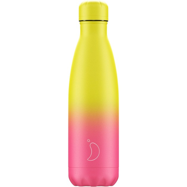 Chilly\'s Bottle Gradient Edition Neon Ανοξείδωτο Θερμός σε Ροζ με Κίτρινο Χρώμα 500ml Chilly\'s Bottle Gradient Edition Neon Ανοξείδωτο Θερμός σε Ροζ με Κίτρινο Χρώμα 500ml