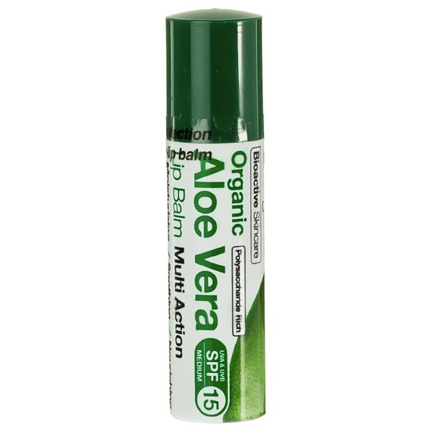 Dr Organic Aloe Vera Multi Action Lip Balm Spf15, 5.7ml Dr Organic Aloe Vera Multi Action Lip Balm Spf15, 5.7ml