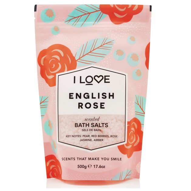I Love... English Rose Scented Bath Salts Χαλαρωτικά Άλατα Μπάνιου Εμπλουτισμένα με Απολαυστικό Άρωμα 500gr I Love... English Rose Scented Bath Salts Χαλαρωτικά Άλατα Μπάνιου Εμπλουτισμένα με Απολαυστικό Άρωμα 500gr