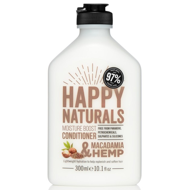 Happy Naturals Moisture Boost Conditioner Macadamia & Hemp Μαλακτική Κρέμα για Ανάλαφρα, Ενυδατωμένα & Απαλά Μαλλιά 300ml Happy Naturals Moisture Boost Conditioner Macadamia & Hemp Μαλακτική Κρέμα για Ανάλαφρα, Ενυδατωμένα & Απαλά Μαλλιά 300ml