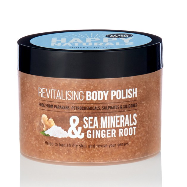 Happy Naturals Sea Mineras & Ginger Root Revitalising Body Polish Απαλή Απολέπιση Σώματος με Ginger 300ml Happy Naturals Sea Mineras & Ginger Root Revitalising Body Polish Απαλή Απολέπιση Σώματος με Ginger 300ml