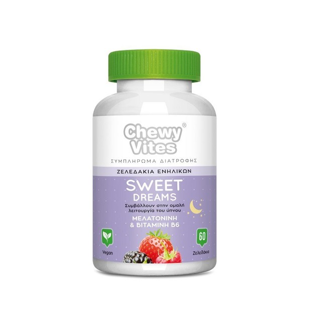 Chewy Vites Sweet Dreams Συμπλήρωμα Διατροφής για Ενήλικες που Συμβάλουν στην Ομαλή Λειτουργία του Ύπνου 60 Ζελεδάκια Chewy Vites Sweet Dreams Συμπλήρωμα Διατροφής για Ενήλικες που Συμβάλουν στην Ομαλή Λειτουργία του Ύπνου 60 Ζελεδάκια