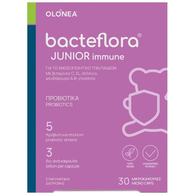 Olonea Bacteflora Junior Immune Probiotics 30 MicroCaps Olonea Bacteflora Junior Immune Probiotics 30 MicroCaps