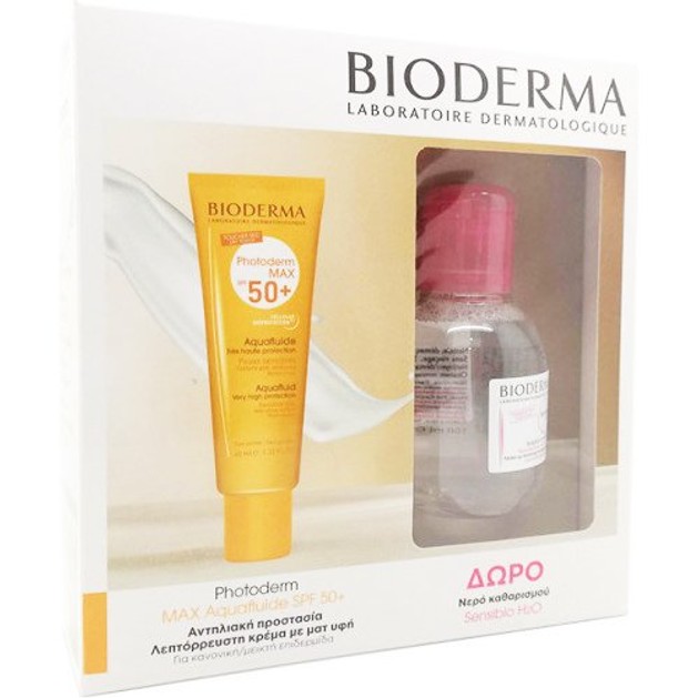 Bioderma Photoderm Max Aquafluide SPF50+ Λεπτόρρευστο Αντηλιακό Προσώπου 40ml & Sensibio H2O 100ml Bioderma Photoderm Max Aquafluide SPF50+ Λεπτόρρευστο Αντηλιακό Προσώπου 40ml & Sensibio H2O 100ml