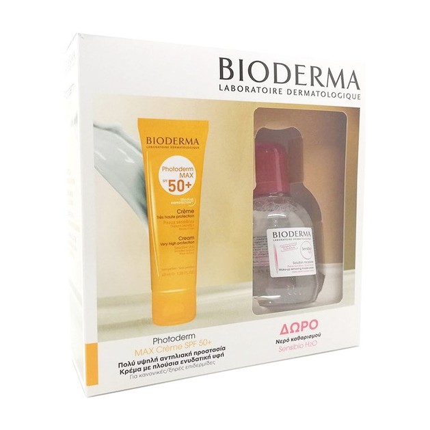 Bioderma Promo Photoderm Max Creme SPF50+ 40ml & Sensibio H2O Solution Micellaire για Πρόσωπο και Μάτια 100ml Bioderma Promo Photoderm Max Creme SPF50+ 40ml & Sensibio H2O Solution Micellaire για Πρόσωπο και Μάτια 100ml