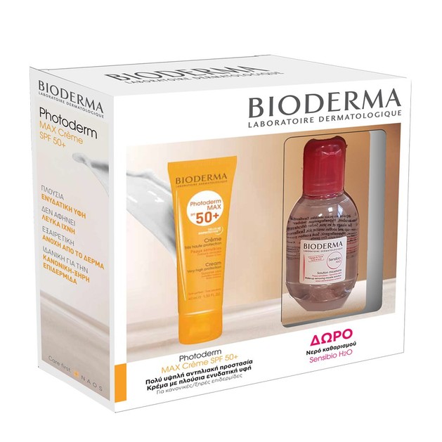 Bioderma Promo Photoderm Max Creme SPF50+ 40ml & Sensibio H2O Solution Micellaire για Πρόσωπο και Μάτια 100ml Bioderma Promo Photoderm Max Creme SPF50+ 40ml & Sensibio H2O Solution Micellaire για Πρόσωπο και Μάτια 100ml