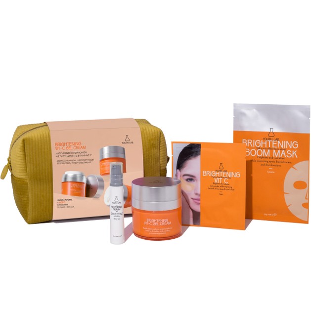 Youth Lab Promo Brightening Xmas Set Brightening Vit-C Gel Cream 50ml & Δώρο Restoring Serum 10ml, Vit-C Hydra Gel Eye Patches 1 Ζευγάρι, Boom Face Mask 1 Τεμάχιο & Νεσεσέρ Youth Lab Promo Brightening Xmas Set Brightening Vit-C Gel Cream 50ml & Δώρο Restoring Serum 10ml, Vit-C Hydra Gel Eye Patches 1 Ζευγάρι, Boom Face Mask 1 Τεμάχιο & Νεσεσέρ