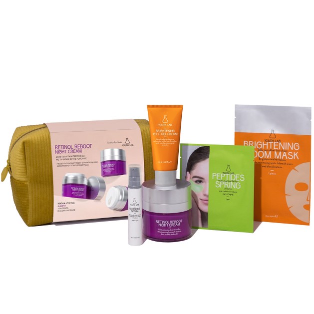 Youth Lab Promo Retinol Reboot Xmas Set Night Cream 50ml & Δώρο Restoring Serum 10ml, Vit-C Gel Cream 20ml, Peptides Hydra Gel Eye Patches 1 Ζευγάρι, Boom Face Mask 1 Τεμάχιο & Νεσεσέρ Youth Lab Promo Retinol Reboot Xmas Set Night Cream 50ml & Δώρο Restoring Serum 10ml, Vit-C Gel Cream 20ml, Peptides Hydra Gel Eye Patches 1 Ζευγάρι, Boom Face Mask 1 Τεμάχιο & Νεσεσέρ