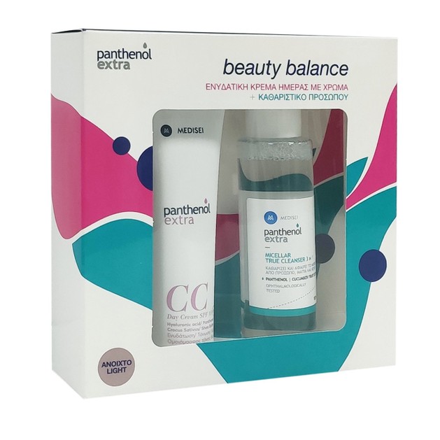 Medisei Promo Panthenol Extra CC Day Cream SPF15 Light Shade 50ml + Medisei Panthenol Extra Micellar True Cleanser 3 In 1, 100ml Medisei Promo Panthenol Extra CC Day Cream SPF15 Light Shade 50ml + Medisei Panthenol Extra Micellar True Cleanser 3 In 1, 100ml