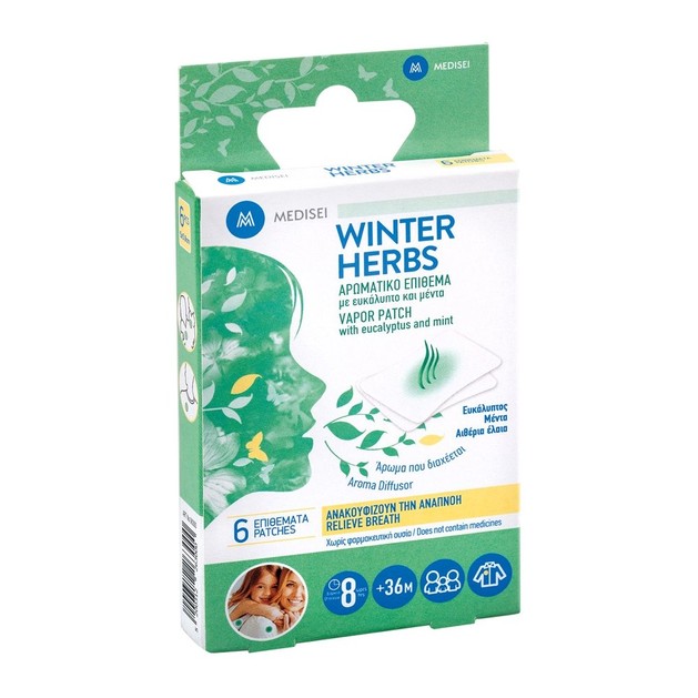 Medisei Winter Herbs Αρωματικά Επιθέματα με Ευκάλυπτο & Μέντα 6τμχ Medisei Winter Herbs Αρωματικά Επιθέματα με Ευκάλυπτο & Μέντα 6τμχ