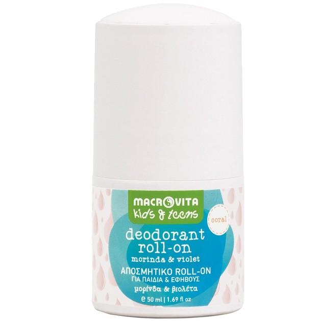Macrovita Kids & Teens Deodorant Roll-on with Morinda & Violet 50ml - Coral Macrovita Kids & Teens Deodorant Roll-on with Morinda & Violet 50ml - Coral