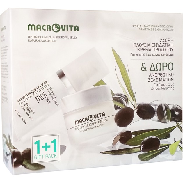 Macrovita Πακέτο Προσφοράς Rich Hydrating Cream for Oily / Normal Skin 40ml & Δώρο Lifting Eye Gel 30ml Macrovita Πακέτο Προσφοράς Rich Hydrating Cream for Oily / Normal Skin 40ml & Δώρο Lifting Eye Gel 30ml