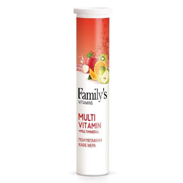 Δώρο Family\'s Vitamins Multivitamin + Multimineral Συμπλήρωμα Διατροφής, η Καθημερινή Πολυβιταμίνη του Οργανισμού 20 Effer.Tabs Δώρο Family\'s Vitamins Multivitamin + Multimineral Συμπλήρωμα Διατροφής, η Καθημερινή Πολυβιταμίνη του Οργανισμού 20 Effer.Tabs
