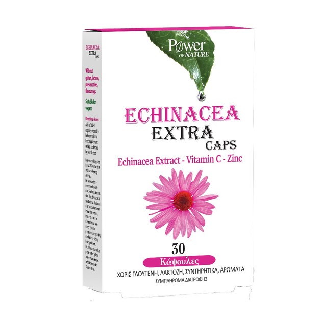 Power of Nature Echinacea Extra with Echinacea Extract, Vitamin C & Zinc 30caps Power of Nature Echinacea Extra with Echinacea Extract, Vitamin C & Zinc 30caps