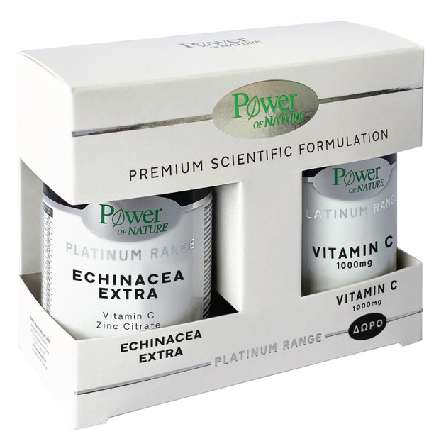 Power of Nature Platinum Range Πακέτο Προσφοράς Echinacea Extra 30caps & Δώρο Vitamin C 1000mg 20tabs Power of Nature Platinum Range Πακέτο Προσφοράς Echinacea Extra 30caps & Δώρο Vitamin C 1000mg 20tabs