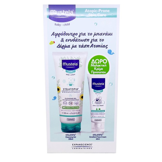 Mustela Promo Stelatopia Cleansing Gel Βρεφικό Αφροντούς 200ml + Δώρο Emmolient Face Cream Βρεφική Μαλακτική Κρέμα Προσώπου 40ml Mustela Promo Stelatopia Cleansing Gel Βρεφικό Αφροντούς 200ml + Δώρο Emmolient Face Cream Βρεφική Μαλακτική Κρέμα Προσώπου 40ml