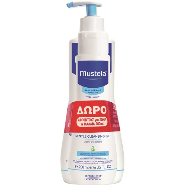 Mustela Πακέτο Προσφοράς Gentle Cleansing Gel Βρεφικό-Παιδικό Gel Καθαρισμού, Σώμα-Μαλλιά 500ml & Δώρο Επιπλέον Ποσότητα 200ml Mustela Πακέτο Προσφοράς Gentle Cleansing Gel Βρεφικό-Παιδικό Gel Καθαρισμού, Σώμα-Μαλλιά 500ml & Δώρο Επιπλέον Ποσότητα 200ml
