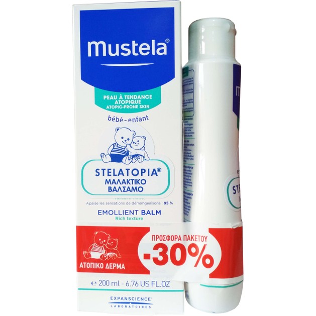 Mustela Πακέτο Προσφοράς Stelatopia Atopic Skin Emollient Balm 200ml & Stelatopia Bath Oil 200ml Promo -30% Mustela Πακέτο Προσφοράς Stelatopia Atopic Skin Emollient Balm 200ml & Stelatopia Bath Oil 200ml Promo -30%