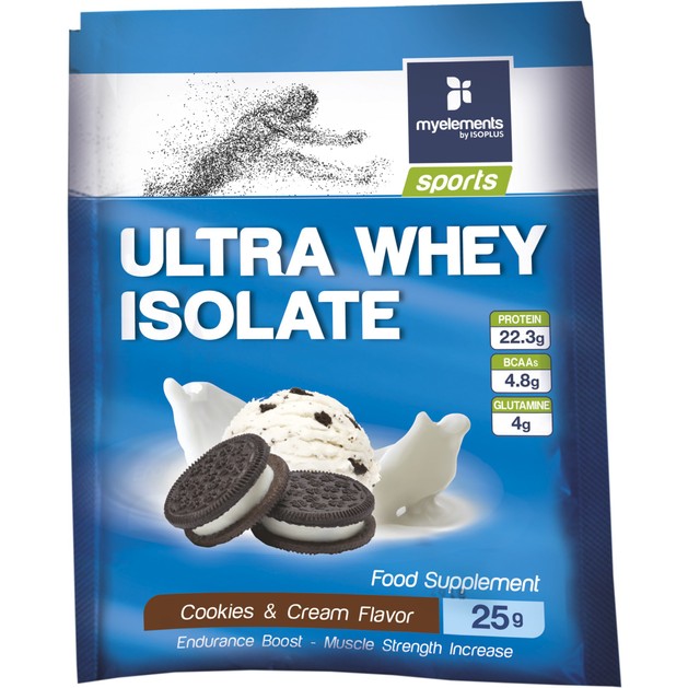 My Elements Sports Ultra Whey Isolate Cookies & Cream Flavor Πρωτεΐνη 100% Ορού Γάλακτος σε Μονοδόση 25gr My Elements Sports Ultra Whey Isolate Cookies & Cream Flavor Πρωτεΐνη 100% Ορού Γάλακτος σε Μονοδόση 25gr