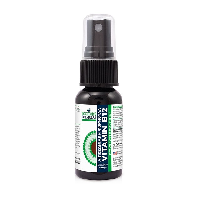 Doctor\'s Formulas Λιποσωμιακή Φόρμουλα Vitamin B12 Συμπλήρωμα Διατροφής για Παραγωγή Ενέργειας σε Spray 30ml Doctor\'s Formulas Λιποσωμιακή Φόρμουλα Vitamin B12 Συμπλήρωμα Διατροφής για Παραγωγή Ενέργειας σε Spray 30ml