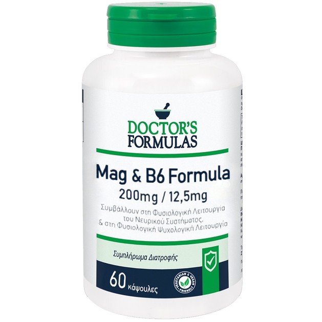 Doctor\'s Formulas Mag 200mg & B6 12,5mg Formula 60 caps Doctor\'s Formulas Mag 200mg & B6 12,5mg Formula 60 caps