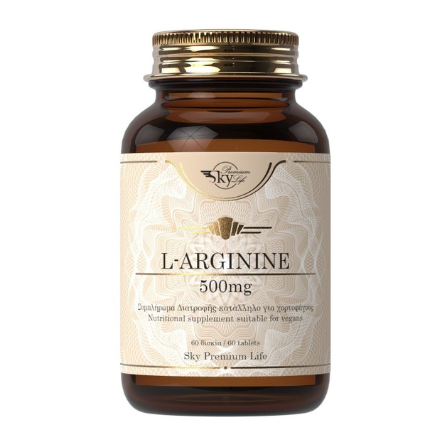 Sky Premium Life L-Arginine 500mg Συμπλήρωμα Διατροφής με Αμινοξύ L-Αργινίνη που Είναι Δομικό Στοιχείο των Πρωτεϊνών 60 Δισκία Sky Premium Life L-Arginine 500mg Συμπλήρωμα Διατροφής με Αμινοξύ L-Αργινίνη που Είναι Δομικό Στοιχείο των Πρωτεϊνών 60 Δισκία