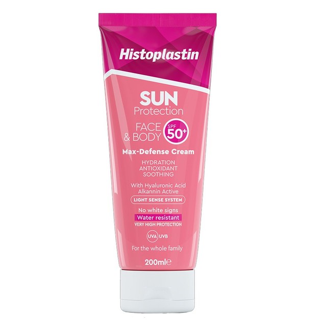 Histoplastin Sun Protection Face & Body Max Defense Cream Spf50+, 200ml Histoplastin Sun Protection Face & Body Max Defense Cream Spf50+, 200ml