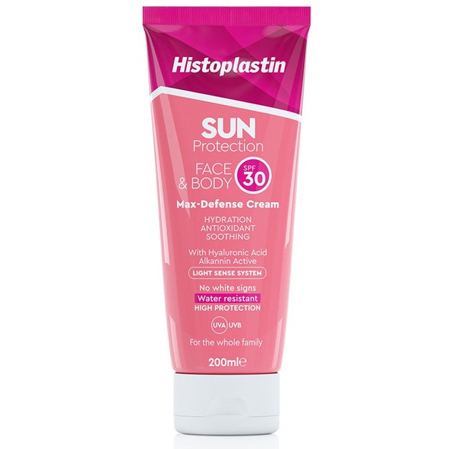 Histoplastin Sun Protection Face & Body Max Defense Cream Spf30, 200ml Histoplastin Sun Protection Face & Body Max Defense Cream Spf30, 200ml