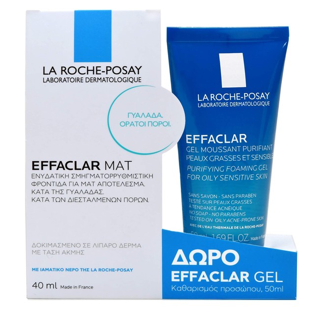 La Roche Posay Effaclar Mat Ενυδατική Σμηγματορυθμιστική Φροντίδα για Ματ Αποτέλεσμα 40ml &Δώρο La Roche Posay Effaclar Gel 50ml La Roche Posay Effaclar Mat Ενυδατική Σμηγματορυθμιστική Φροντίδα για Ματ Αποτέλεσμα 40ml &Δώρο La Roche Posay Effaclar Gel 50ml