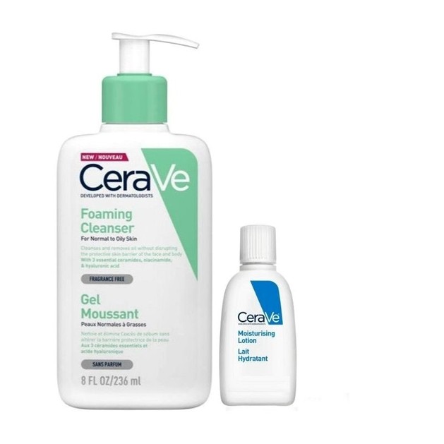 CeraVe Foaming Cleanser για Κανονικό Έως Λιπαρό Δέρμα 236ml + Δώρο Moisturising Lotion 5ml CeraVe Foaming Cleanser για Κανονικό Έως Λιπαρό Δέρμα 236ml + Δώρο Moisturising Lotion 5ml